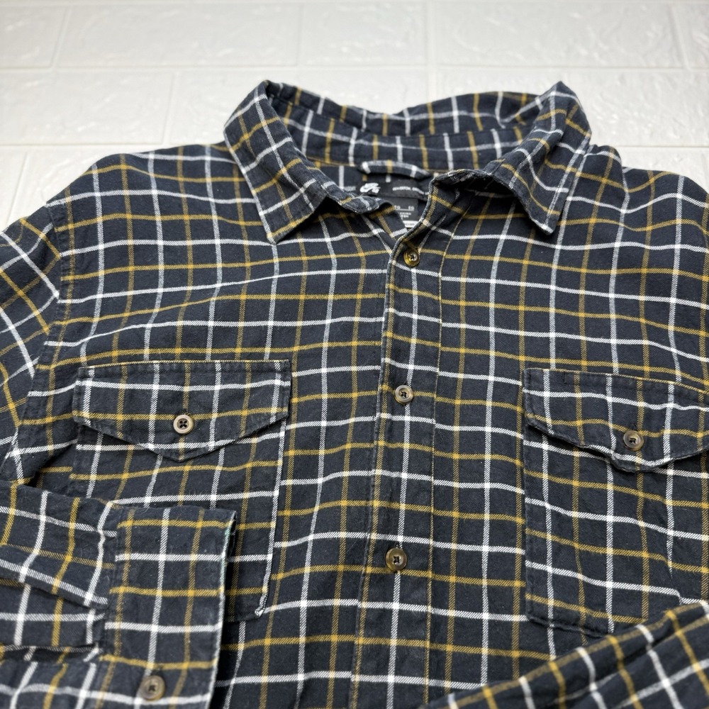 Nike Sb Men's Plaid Flannel Button Up Shirt Long Sleeve Size XL